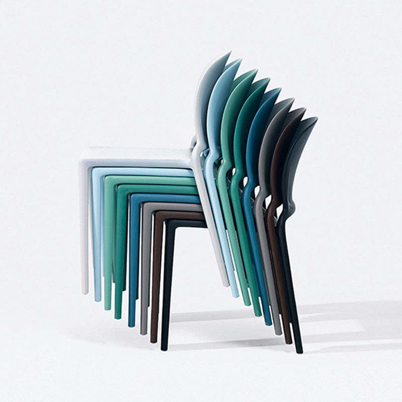 Nordic Curved Armless Dining Chair
