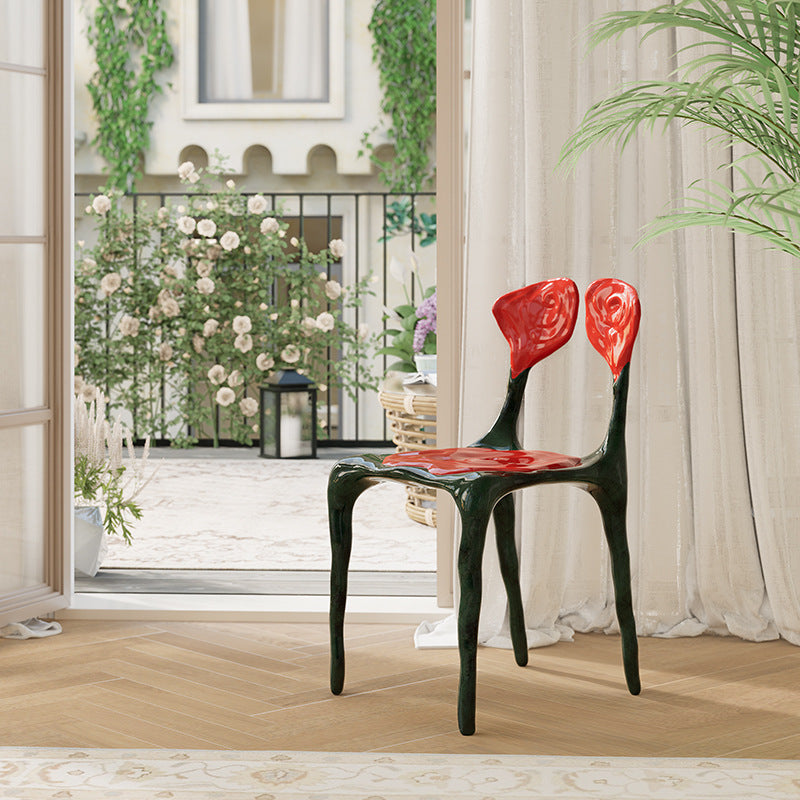 Art Deco Rose FRP Dining Chair