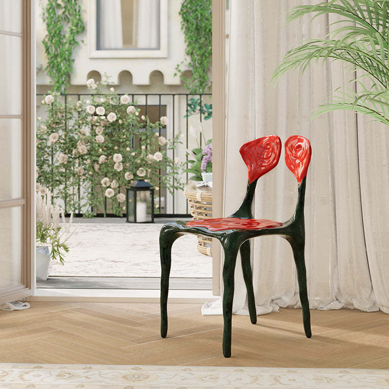 Art Deco Rose FRP Dining Chair