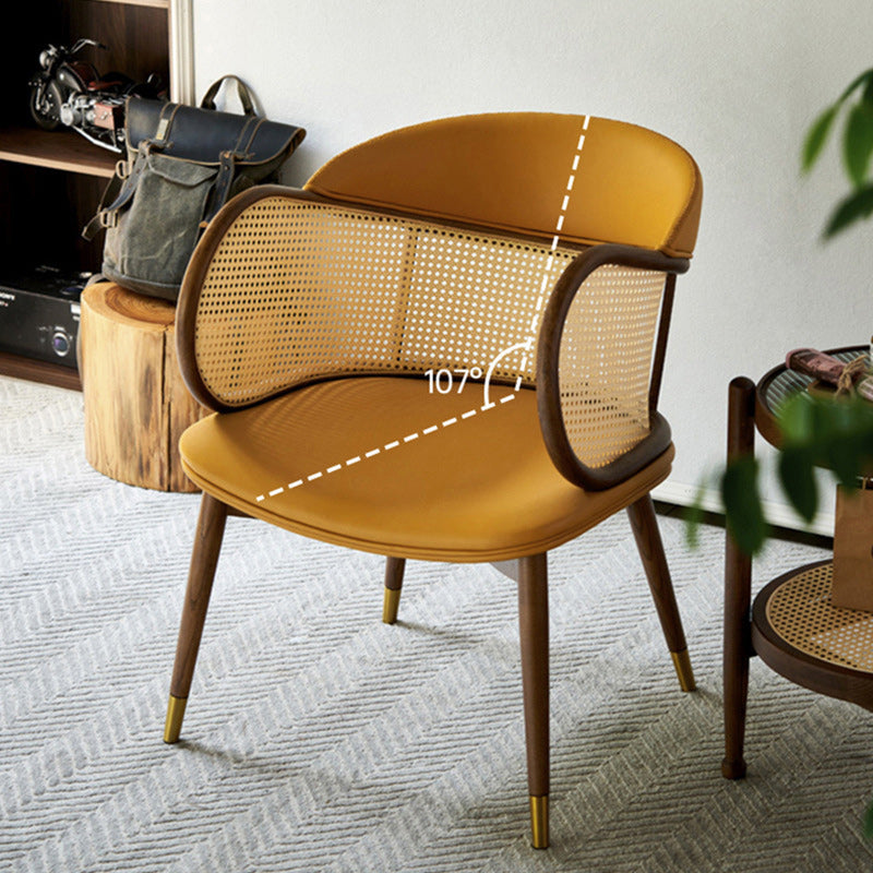 Traditional Vintage Weaving Ash Wood Rattan Dining Chair