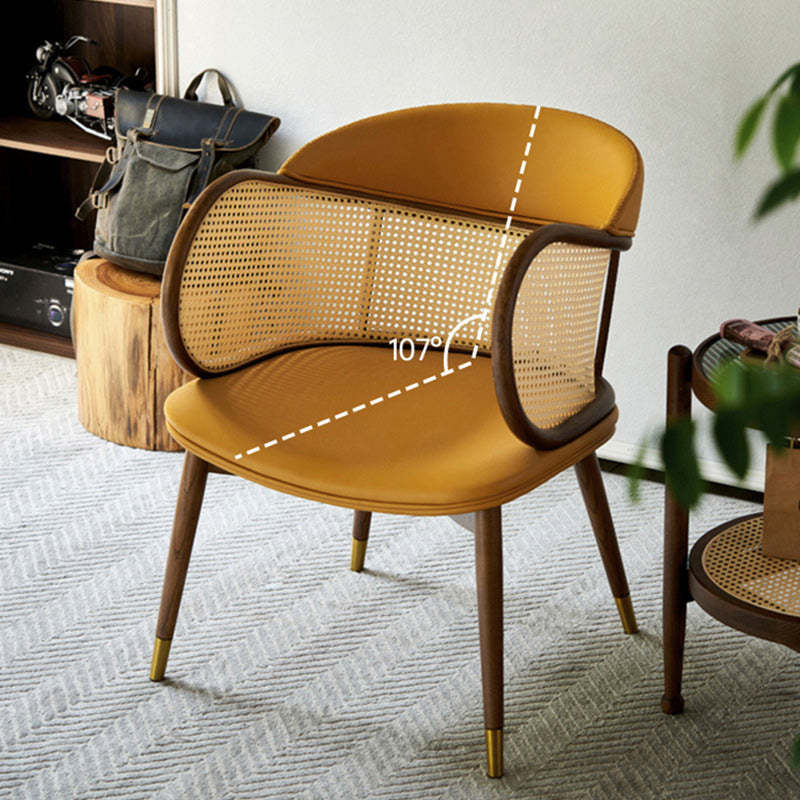Traditional Vintage Weaving Ash Wood Rattan Dining Chair