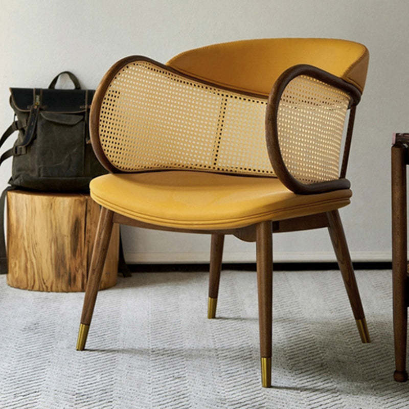 Traditional Vintage Weaving Ash Wood Rattan Dining Chair