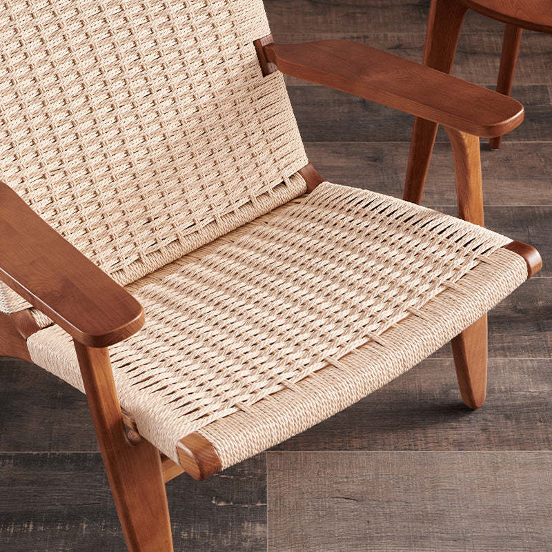 Chinese Kraft Rope Wood Accent Chair