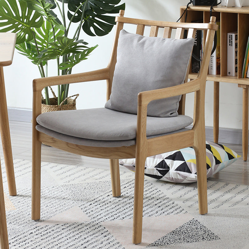 Scandinavian Bent Upholstered Wood Chair — Upholstered Cushion