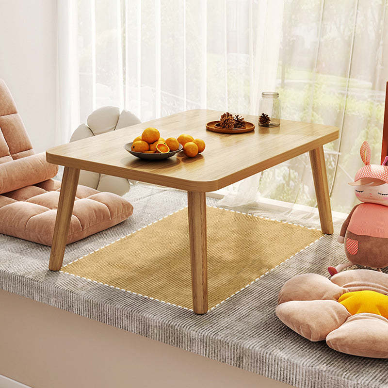 Minimalist Rectangular Solid Wood Coffee Table