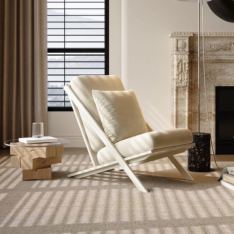 Scandinavian Velvet Steel Recliner