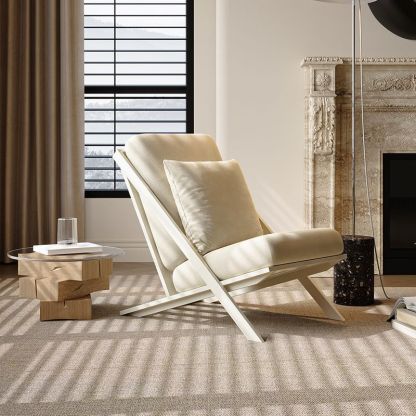 Scandinavian Velvet Steel Recliner