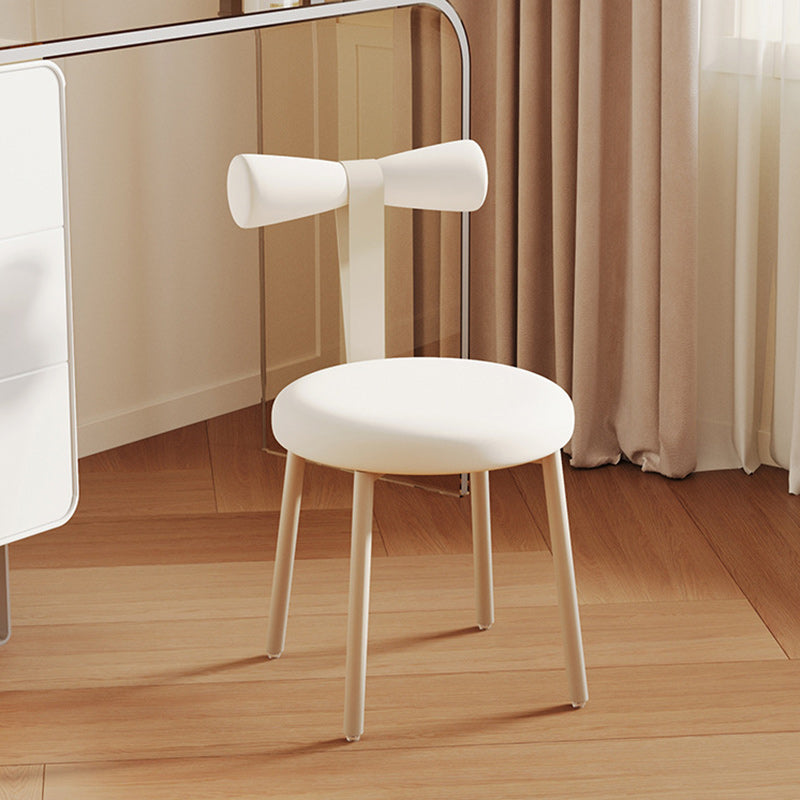 Art Deco Cream Candy Fabric Vanity Stool