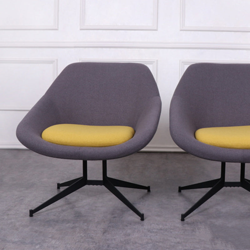 Minimalist Fabric Arc Accent Lounge Chair