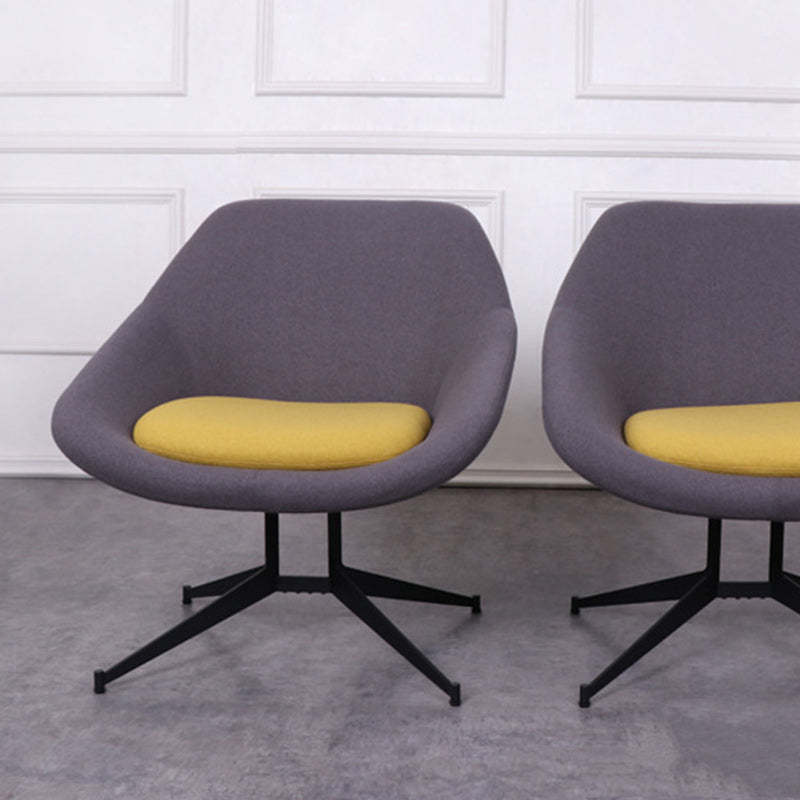 Minimalist Fabric Arc Accent Lounge Chair