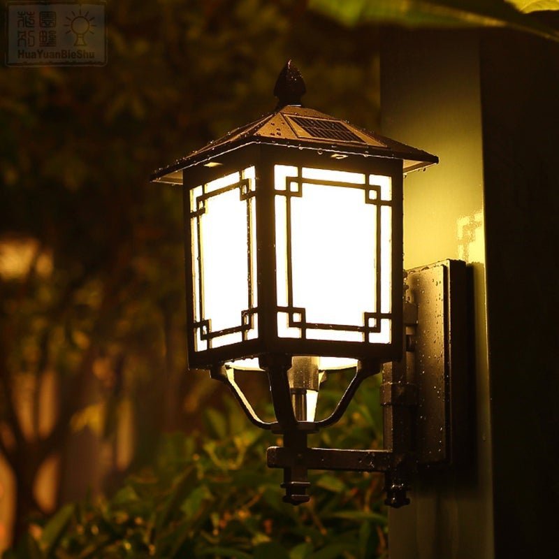 Up-Down Black Vintage Solar Outdoor Lantern