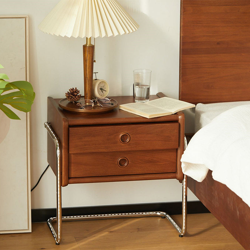 Lighom traditional 2-drawer end wood end & side tables