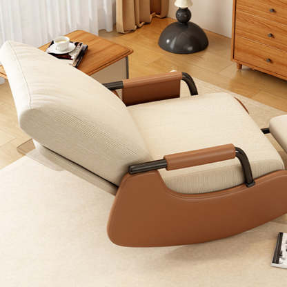 Modern Corduroy Leather Foldable Recliner
