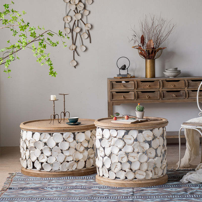 Modern Art Deco Petals Wood Coffee Table