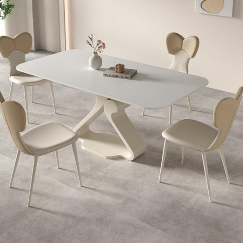 Nordic Leather Steel Bow Tie Dining Chair
