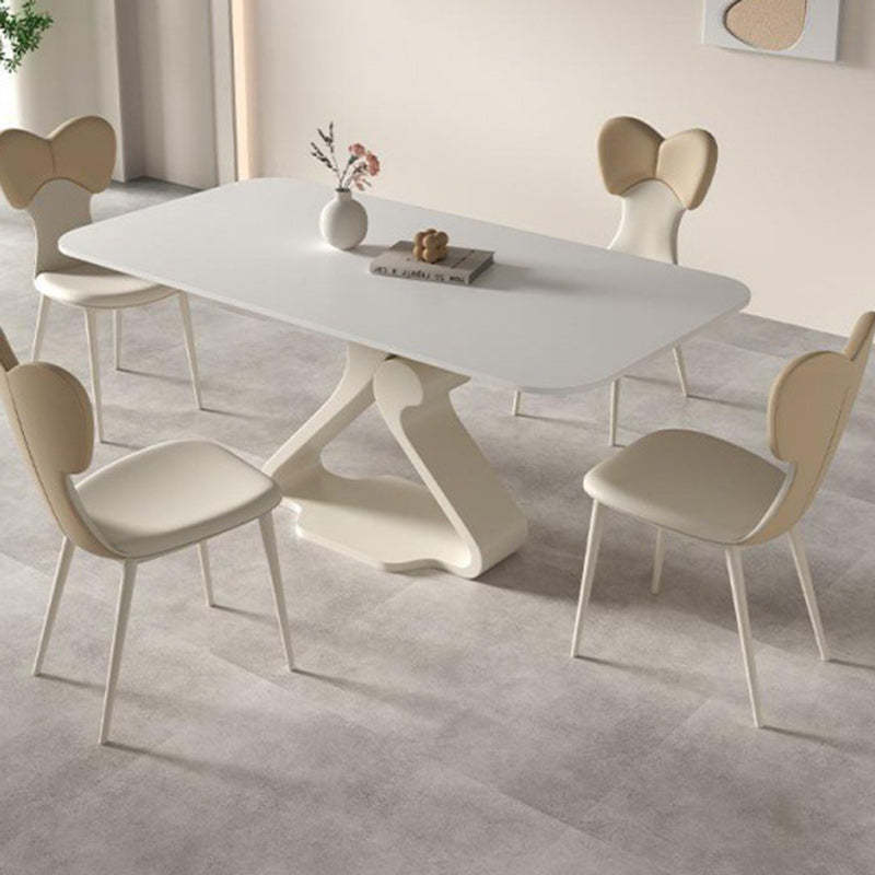 Nordic Leather Steel Bow Tie Dining Chair