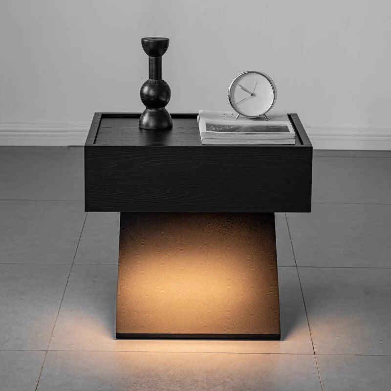 Lighom minimalist suspended solid wood nightstands