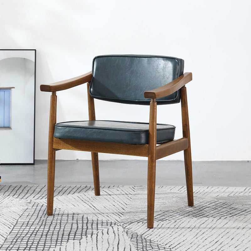 Nordic Leather Oak Dining Chair