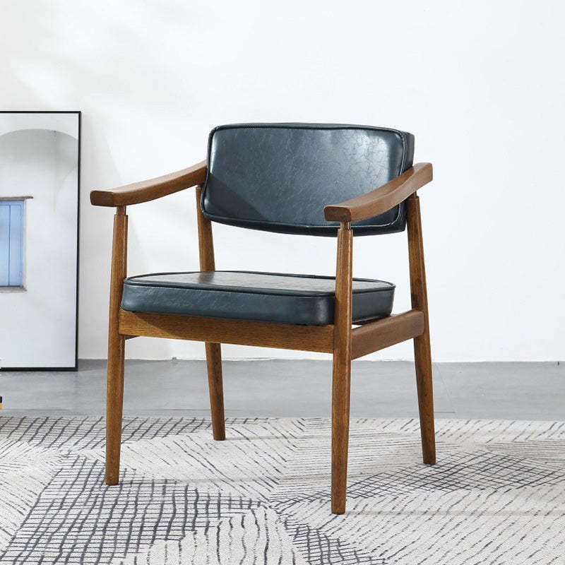 Nordic Leather Oak Dining Chair
