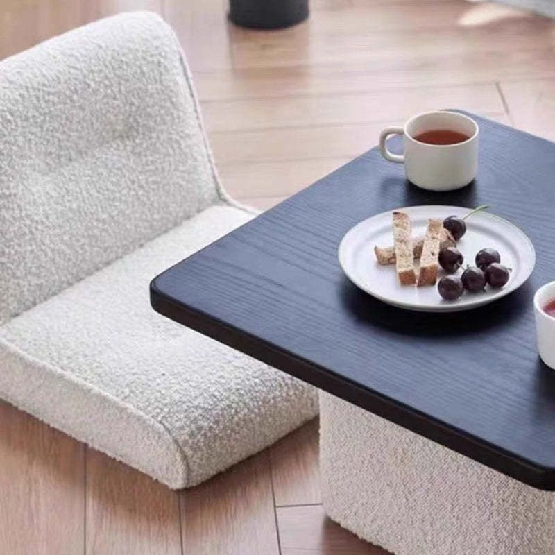 Japanese Square Lambswool Pine Coffee Table — One Table - Pine Wood