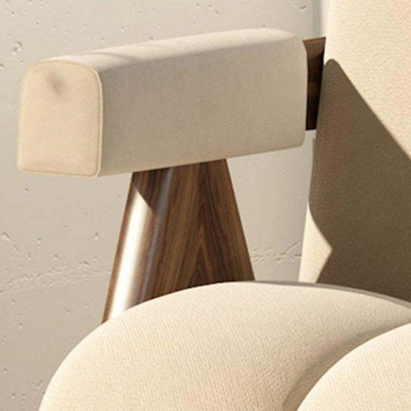 Nordic Velvet Wood Accent Chair