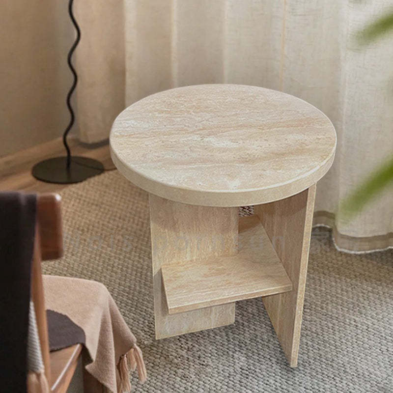 Nordic chrysoprase travertine natural side tables