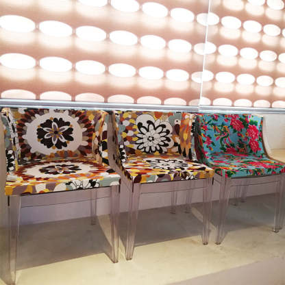 Art Deco Fabric Dining Chair — B