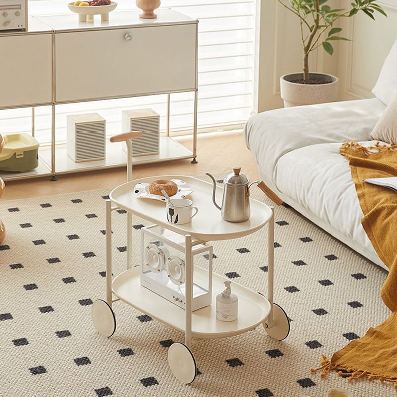 Scandinavian Acrylic Rectangular End Table 2-Tier