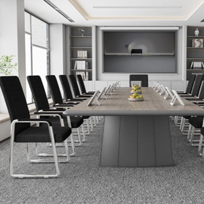 Modern Mesh Leather Square Desk Chair — Sponge / Blue & Black - Mesh