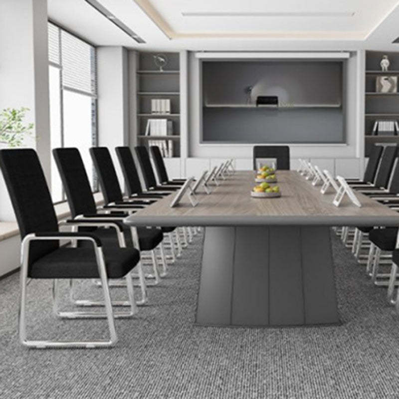 Modern Mesh Leather Square Desk Chair — Sponge / Blue & Black - Mesh