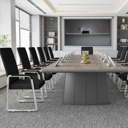 Modern Mesh Leather Square Desk Chair — Sponge / Blue & Black - Mesh