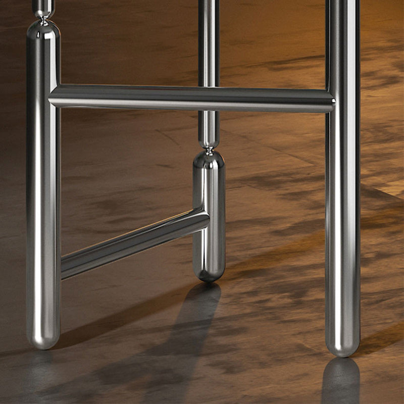 Minimalist Cylinder Glass Iron End Table