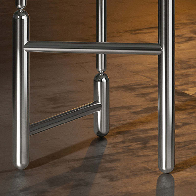 Minimalist Cylinder Glass Iron End Table