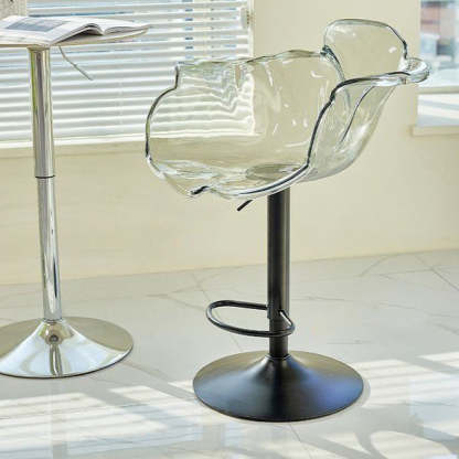 Nordic Bud Injection Iron Bar Stool — Black Spray Paint / Orange