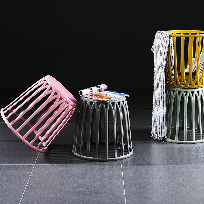 Scandinavian Skeleton Armless Dining Chair — Gray