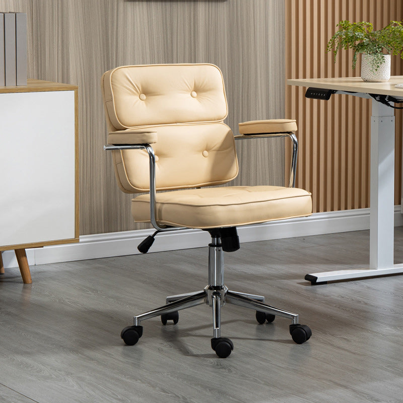 Nordic Leather Metal Desk Chair
