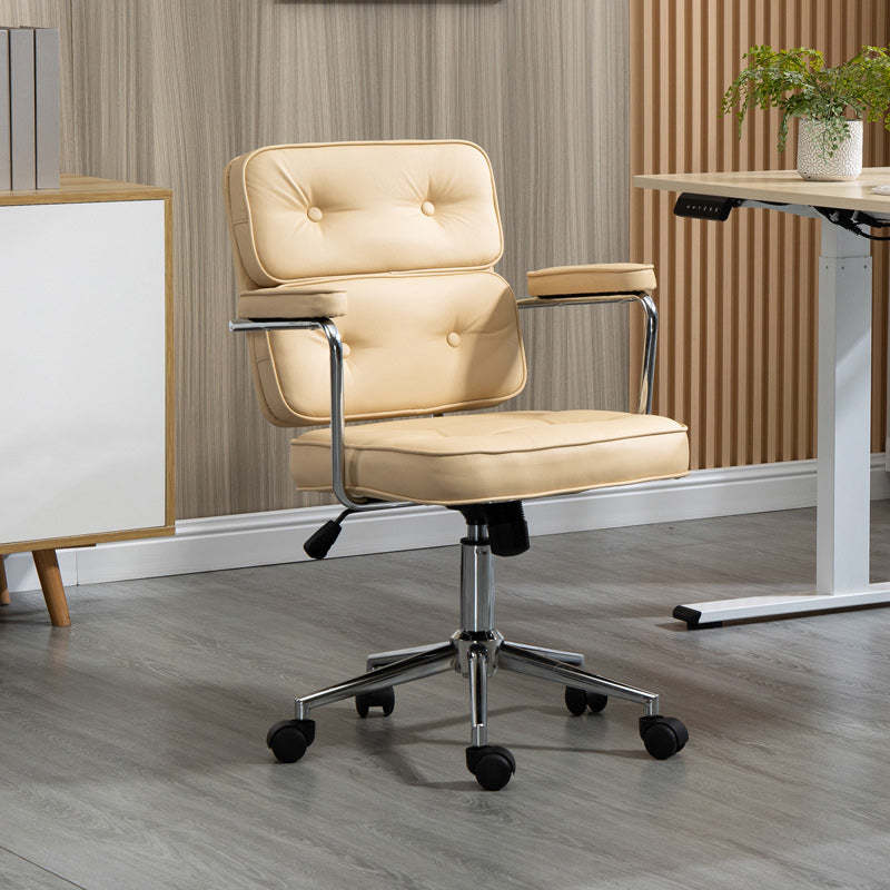 Nordic Leather Metal Desk Chair