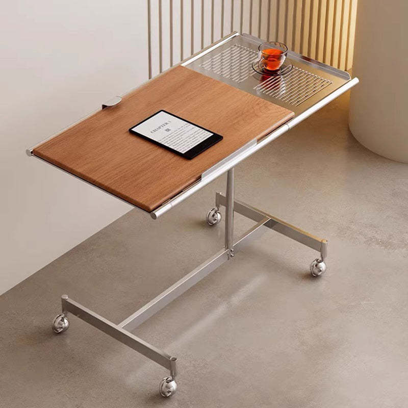 Nordic Wood Steel Liftable Side Table