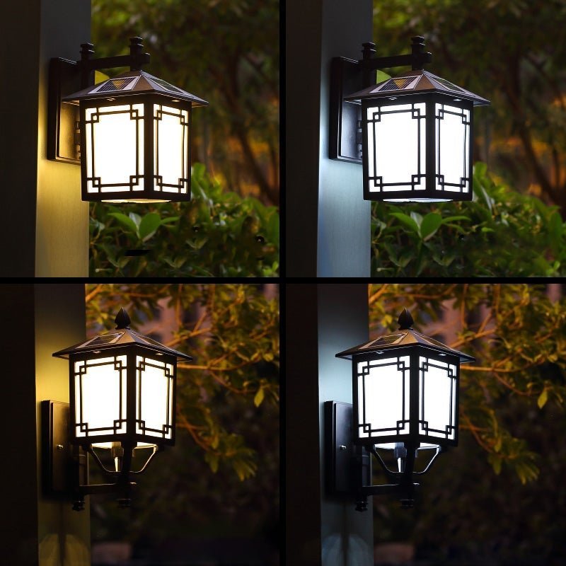 Up-Down Black Vintage Solar Outdoor Lantern