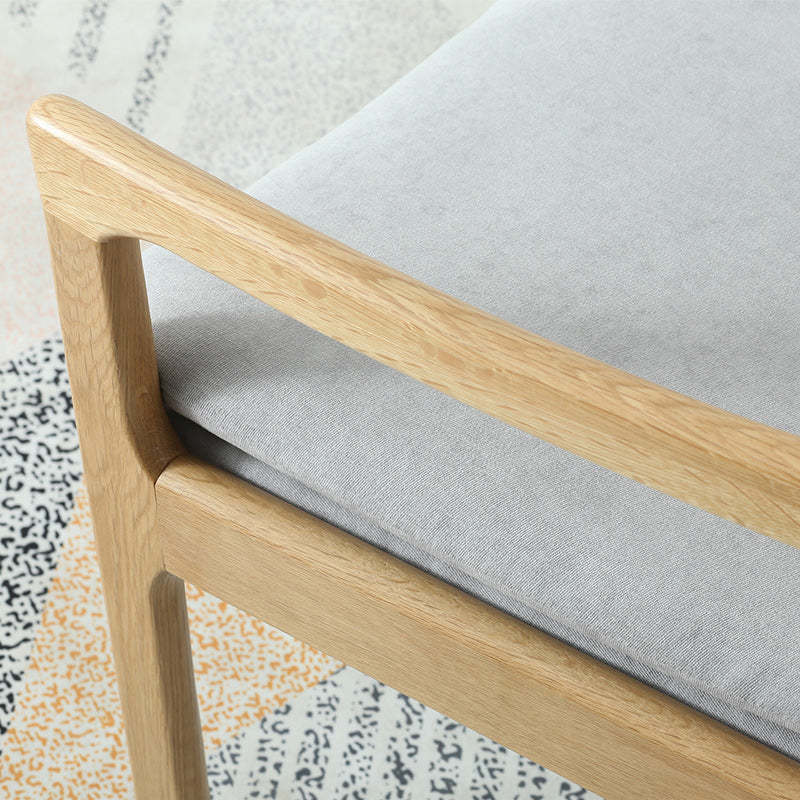 Scandinavian Bent Upholstered Wood Chair