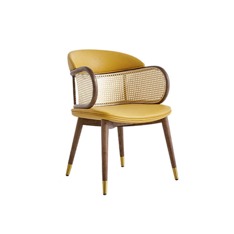 Traditional Vintage Weaving Ash Wood Rattan Dining Chair