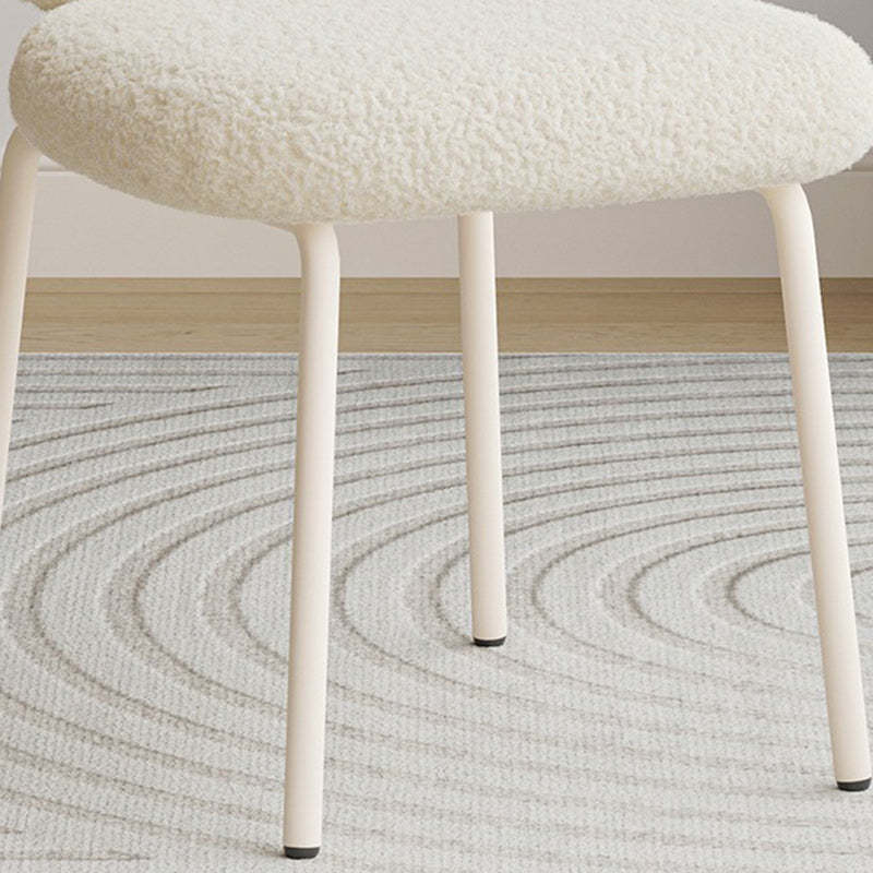 Square Iron Wool Vanity Stool