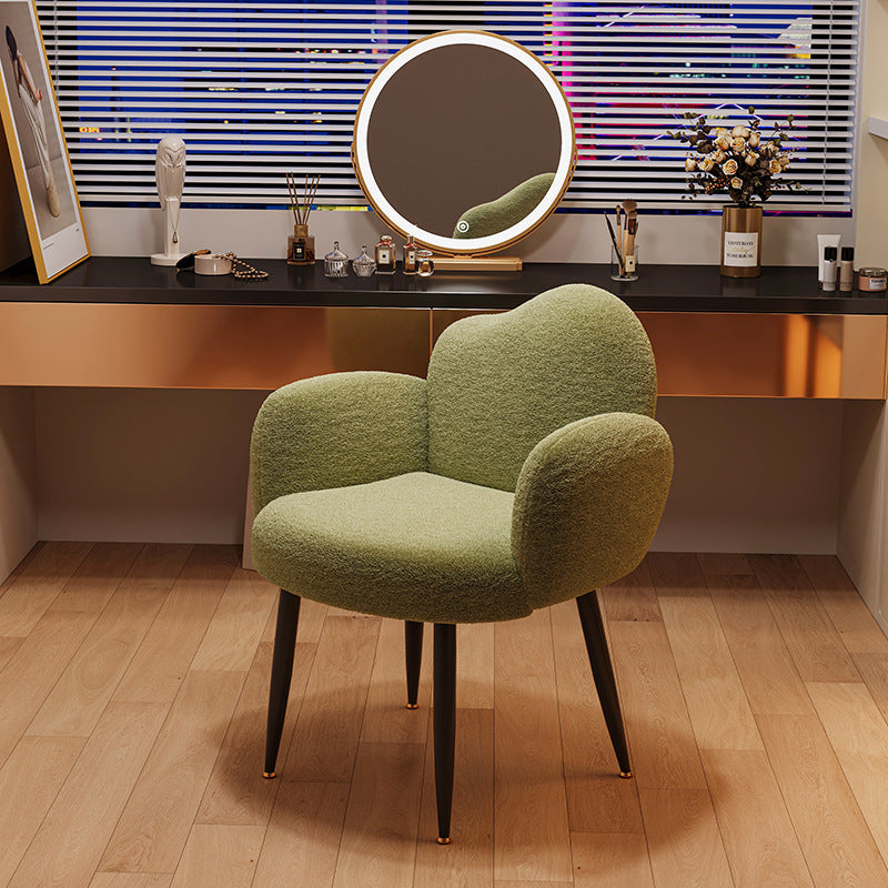 Cloud Nylon Steel Vanity Stool — Without Swivel / Pink