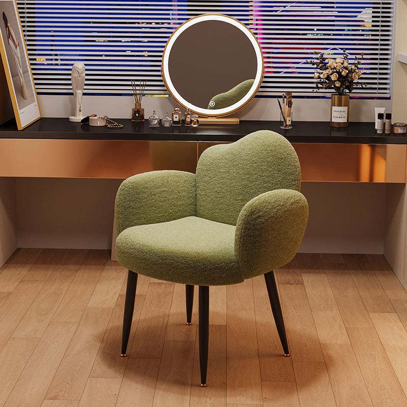Cloud Nylon Steel Vanity Stool — Without Swivel / Pink