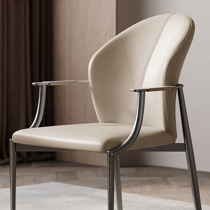 Modern Microfiber Leather Wraparound Dining Chair