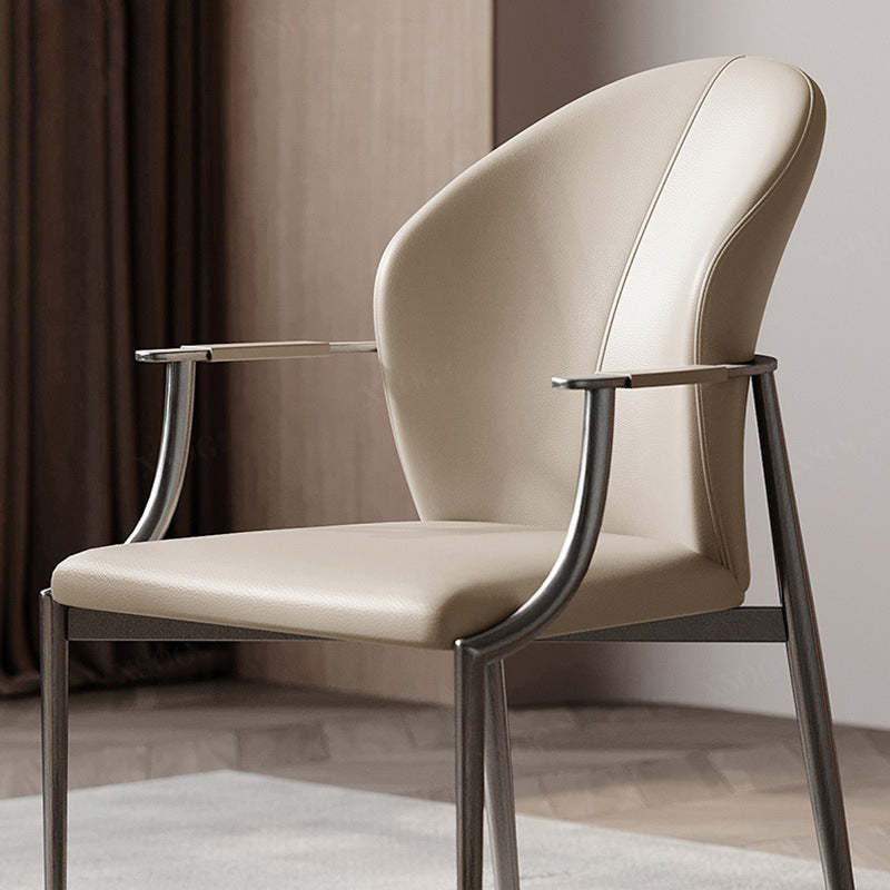 Modern Microfiber Leather Wraparound Dining Chair