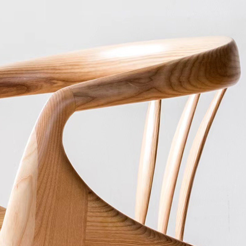 Scandinavian Curved Wood Dining Chair
