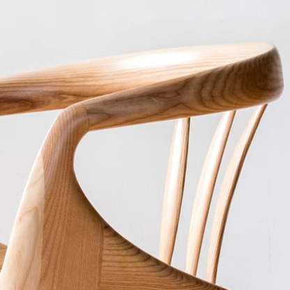 Scandinavian Curved Wood Dining Chair