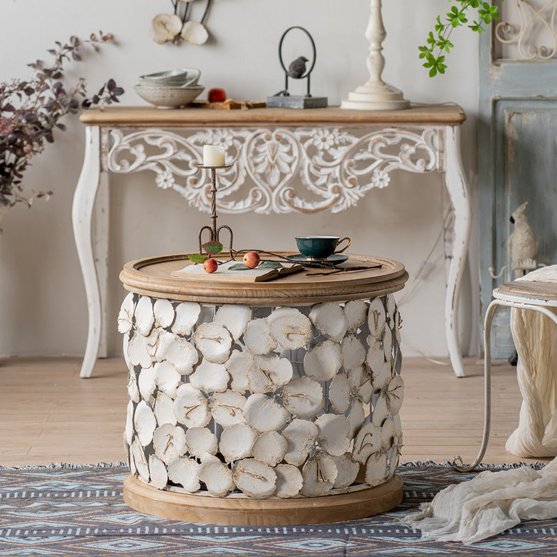 Modern Art Deco Petals Wood Coffee Table