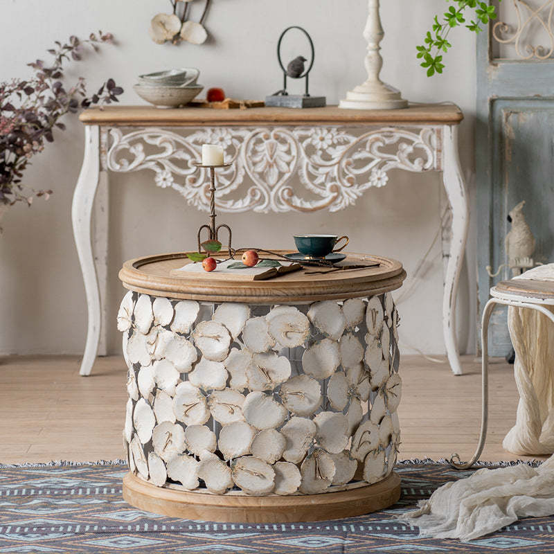 Modern Art Deco Petals Wood Coffee Table